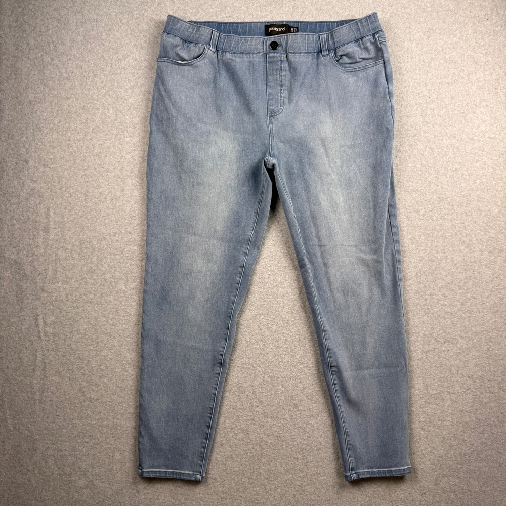 Betabrand Jeans Womens XXL Light Wash Jegging Pull On Comfort Slim Denim Stretch